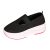 Genérico Zapatillas Ortopedicas Mujer Comodos Ortopédicas Zapatos Casuales de Mujer de Estilo Deportivo con Gruesa Y Parte Superior Color Liso Y Tejido Malla Zapatos Casual Sneakers (Black,43)